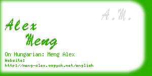 alex meng business card